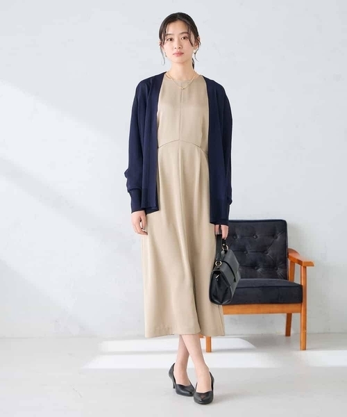 カーディガン 「UVカット/接触冷感」さらさらタッチトッパーカーディガン レディースの画像