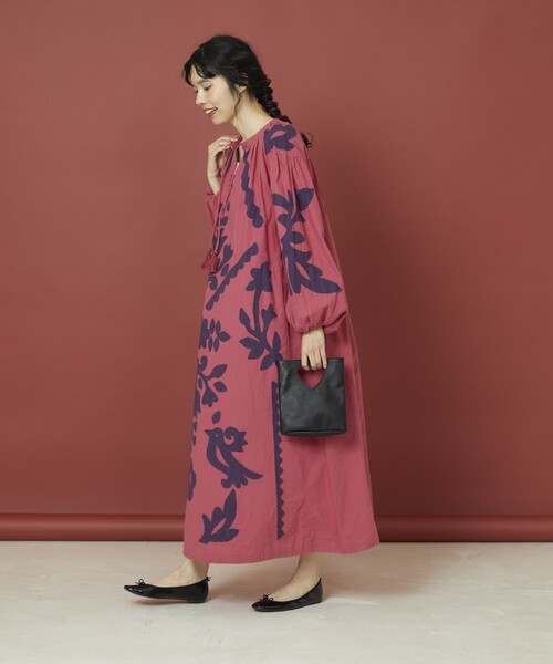 「Freada」 長袖ワンピース ONE SIZE ブラック レディース_画像8