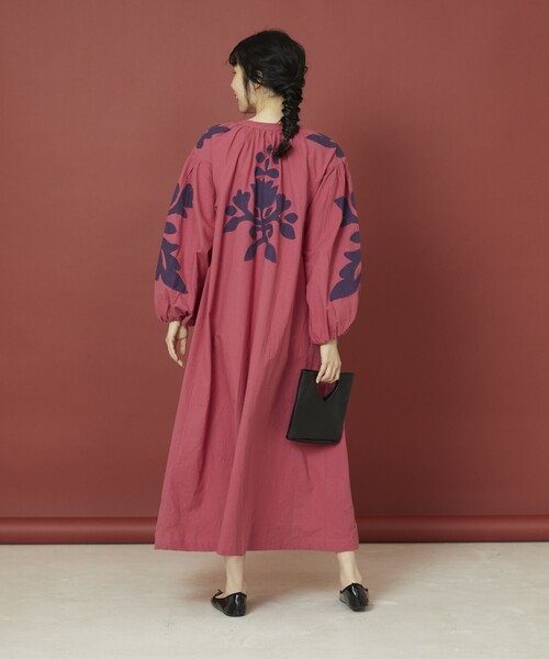 「Freada」 長袖ワンピース ONE SIZE ブラック レディース_画像9