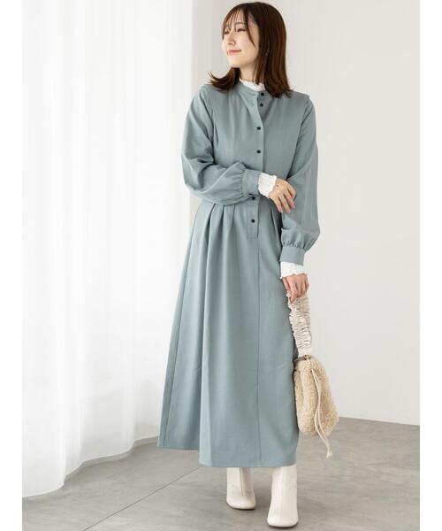 「Te chichi TERRASSE」 長袖ワンピース F ネイビー レディース_画像3