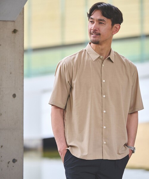 ブラックレーベル 半袖無地シャツ ベージュ系 Lサイズ 15,400円 green label relaxing（グリーンレーベルリラクシング） シャツ 「WEB