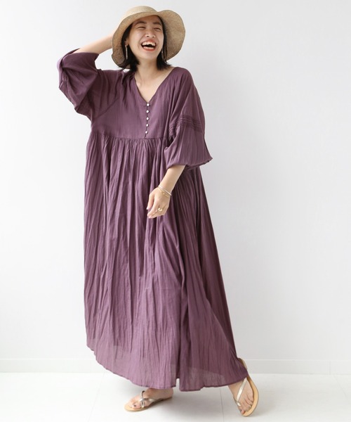「JOURNAL STANDARD relume」 長袖ワンピース FREE グレー レディース_画像3