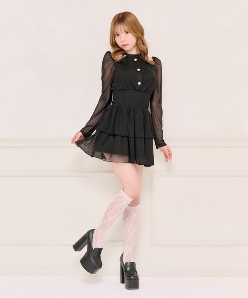 「apres jour」 長袖ワンピース フリー アイボリー レディース_画像7