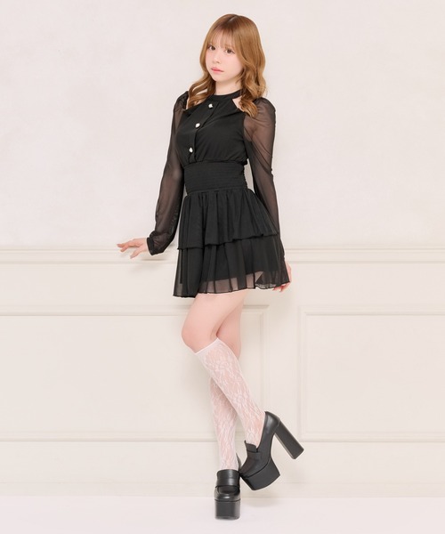 「apres jour」 長袖ワンピース フリー アイボリー レディース_画像8