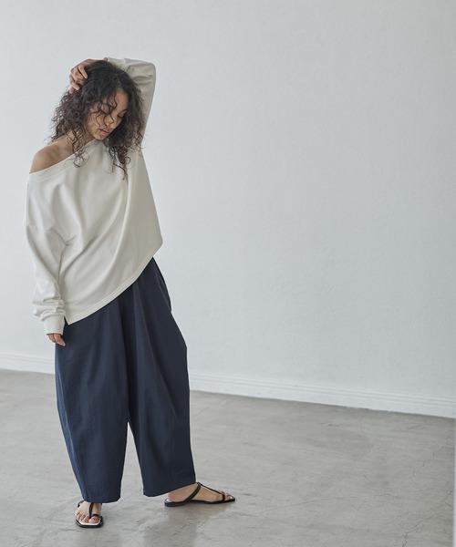 「for/c」 チノパンツ L ネイビー レディース_画像2