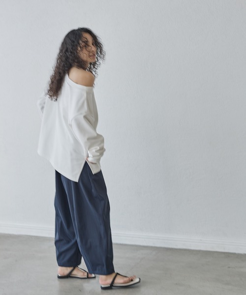 「for/c」 チノパンツ L ネイビー レディース_画像3