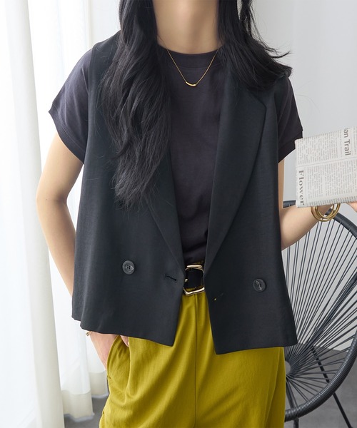 ベスト ジレ 夏 テーラードショートジレ レディース : ZOZOTOWN Yahoo