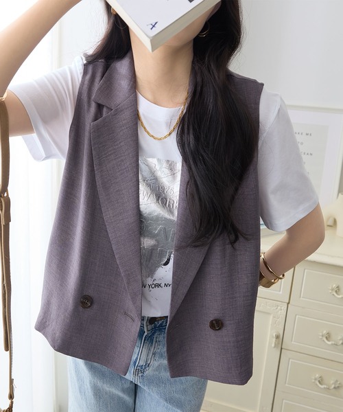 ベスト ジレ 夏 テーラードショートジレ レディース : ZOZOTOWN Yahoo