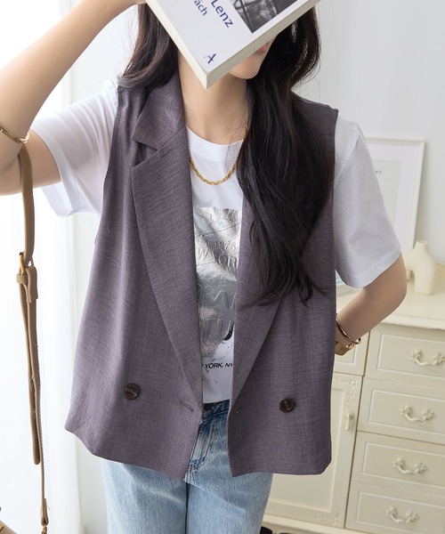 ベスト ジレ 夏 テーラードショートジレ レディース : ZOZOTOWN Yahoo