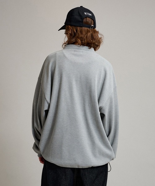 「WETTEMPT」 長袖ポロシャツ MEDIUM レッド メンズ_画像7