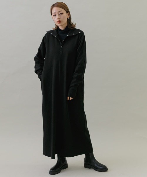「URBAN RESEARCH Sonny Label」 長袖ワンピース FREE ブラック レディース_画像5