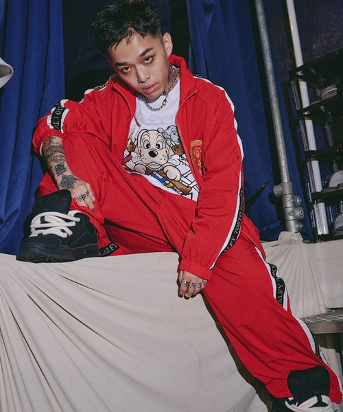 【✨美品】GALFY 総柄ジャージ　成金セットアップ GALFY（ガルフィー） セットアップ 成金SET UP/ロゴライン ナイロン