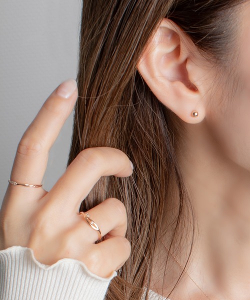 ESTELLE（エステール） ピアス K18 ピンクゴールド ピアス （4mm