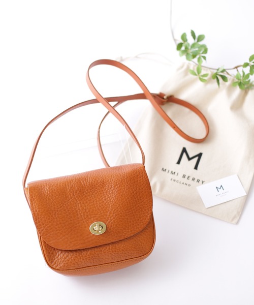 【美品】MIMI BERRY ミミベリー Francis ショルダーバッグ 茶色 MIMI BERRY ミミベリー 本革レザー ショルダー バッグ FRANCIS