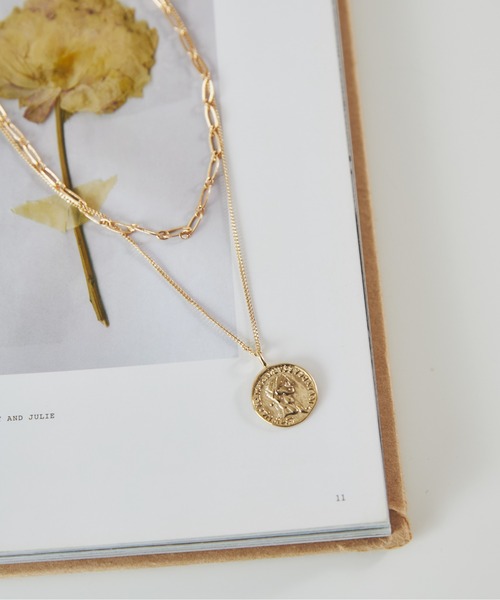 ANGIE ネックレス 2連レイヤードネックレス レディース : ZOZOTOWN