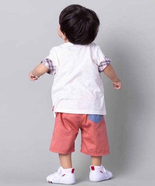 ミキハウス　ベア　チェック　半袖Tシャツ　６分丈パンツ　ベビー　キッズ　90 ミキハウスベア半袖Tシャツ – ミキハウスオフィシャルサイト