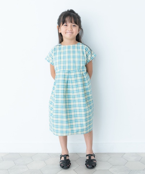 familiar ワンピース 80 グリーン チェック 長袖 女の子 663f6d65120c17a907fe9c054d3d6f