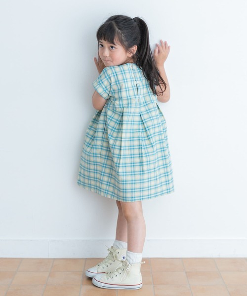 ＊アロナワンピース/120 URBAN RESEARCH DOORS ワンピース カラーチェックワンピース