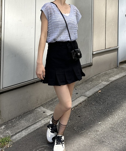 ニット セーター 「大人かわいいアイテム♪」フレンチスリーブニット