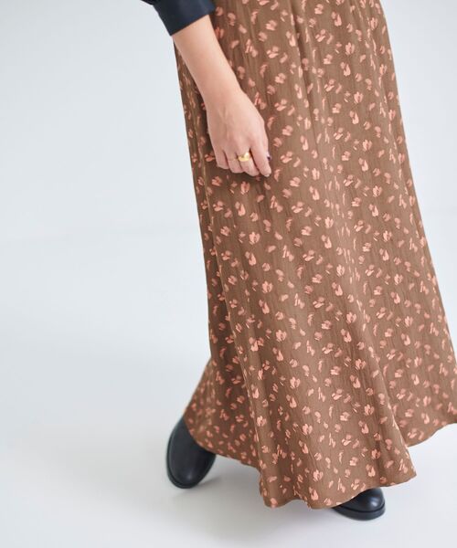 le.coeur blanc（ルクールブラン） スカート フラワージャガード