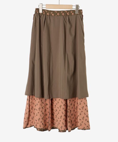 le.coeur blanc（ルクールブラン） スカート フラワージャガード