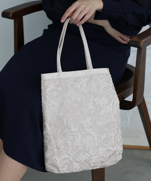 PourVous（プールヴー） トートバッグ ケミカルレースサブバッグ 結婚