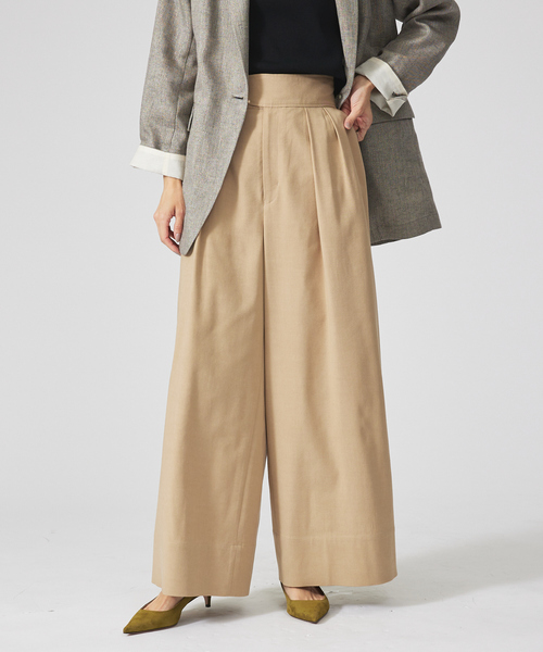 qualite パンツ グルカタックワイドパンツ レディース