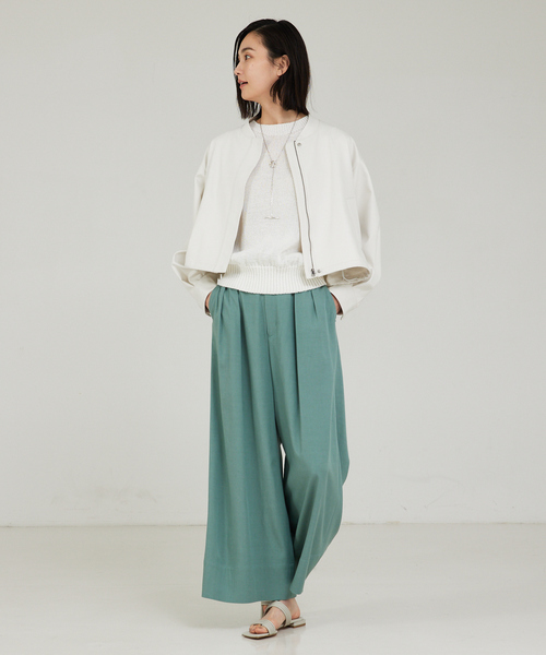 qualite パンツ グルカタックワイドパンツ レディース