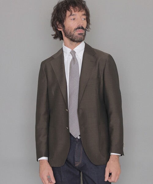 ジャケット テーラードジャケット 「LEON掲載」「DORMEUIL/ドーメル」「SUPER LITE TONIK」シングルボタンブレザー メンズの画像