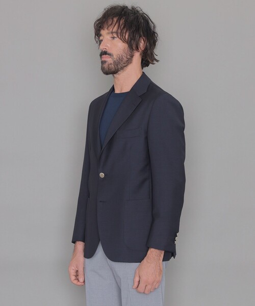 ジャケット テーラードジャケット 「LEON掲載」「DORMEUIL/ドーメル」「SUPER LITE TONIK」シングルボタンブレザー メンズの画像