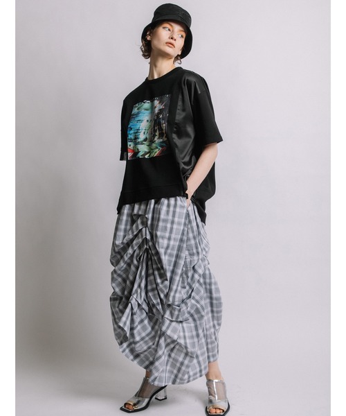 AURALEE Aライン　タックスカート AULA AILA（アウラ アイラ） スカート ボリュームランダムタックス