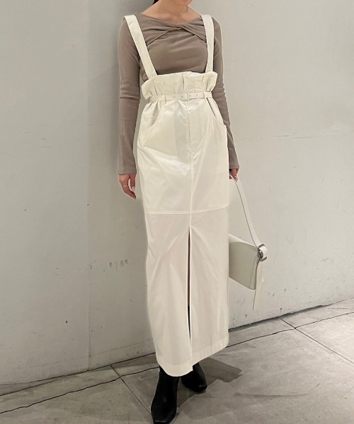 スカート タフタ2wayベルトマキシスカート / Tafta 2waybelted Maxi 