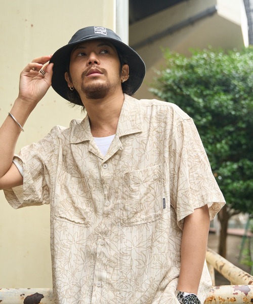 Eddie Bauer シャツ リネン混 半袖 キャンプシャツ メンズ