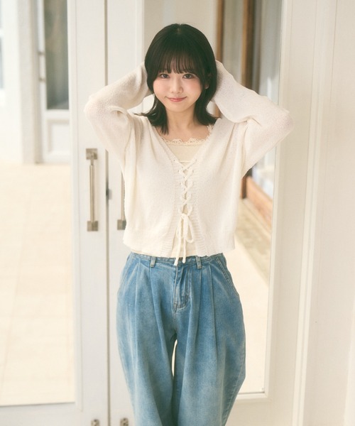 Ada. ニット セーター 「Peachyyouth × Ada.」レースアップ