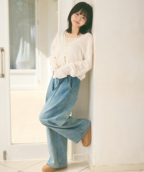 Ada. ニット セーター 「Peachyyouth × Ada.」レースアップ