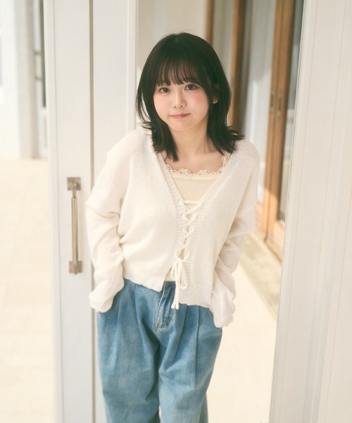 Ada. ニット セーター 「Peachyyouth × Ada.」レースアップ