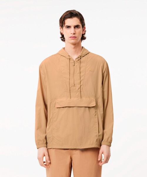 LACOSTE ウィンドウ アノラックパーカー オレンジ LACOSTE ウィンドウ