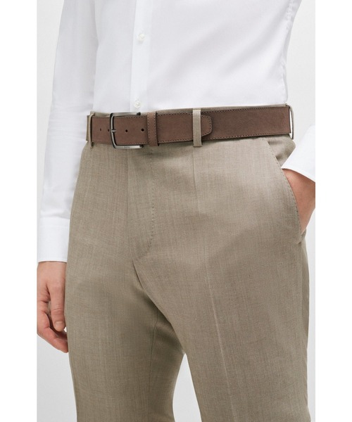 BOSS（HUGO BOSS） ベルト BOSSロゴバックル スエードベルト メンズ