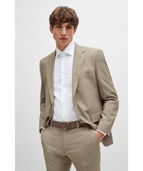 BOSS（HUGO BOSS） ベルト BOSSロゴバックル スエードベルト メンズ