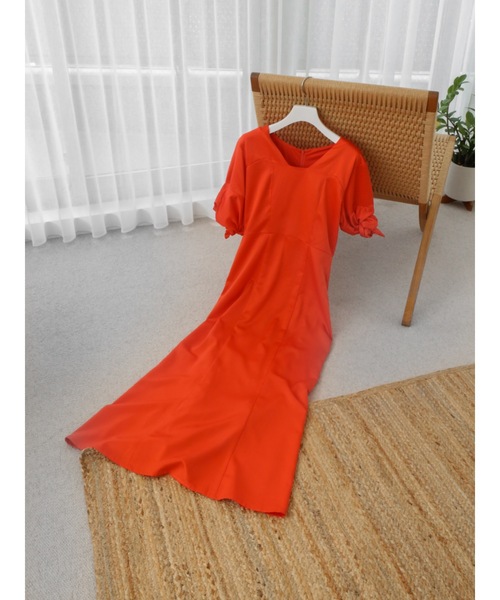 Katrin Tokyo半袖 オケージョン　ワンピース Katrin TOKYO ワンピース 半袖 ribbon sleeve summer dress : ZOZOTOWN