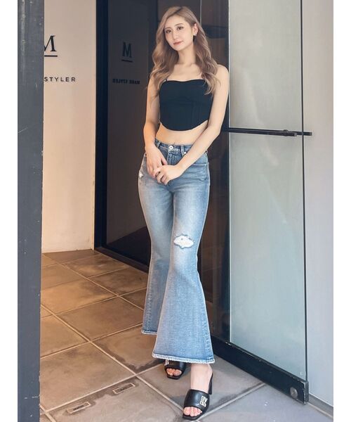 D&G ドルチェ&ガッバーナ デニム キャミソール ビスチェ コルセット GYDA（ジェイダ） キャミソール コルセットデザインテレコビスチェ