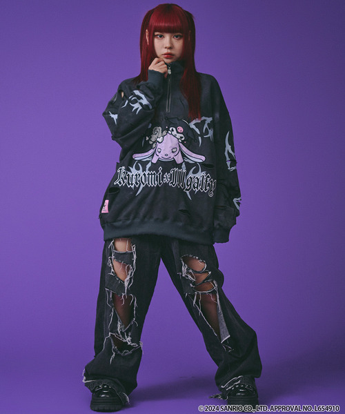 【美品】Ｌサイズ中型犬　クロミ×GALFY(ガルフィー) イルガルフィームラ染め イルガルフィームラ染めハーフZIP」 | KRY clothing