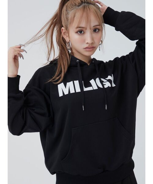 【GYDA】MILIGY LOOSEスウェットパーカー MILIGY LOOSEスウェットパーカー（パーカー）｜GYDA（ジェイダ）の