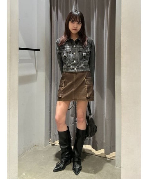 SLY OVER SIZE DENIM SH JK シャツ ジャケット SLY デニムジャケット gジャン OVER DYE COMPACT DENIM JK