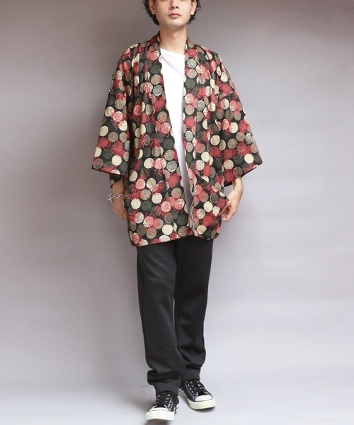8 浴衣 日本製 菊絣柄法被 メンズ レディース : ZOZOTOWN Yahoo!店