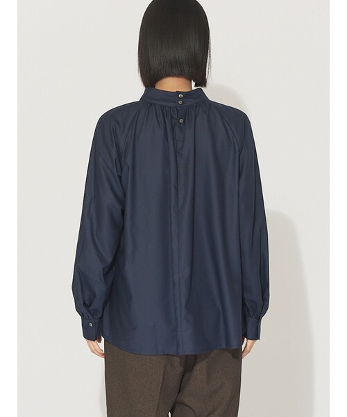 MIDIUMISOLID ブラウス シャツ for Ladies ハイネックギャザー