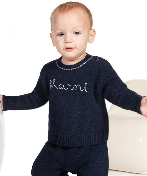 MARNI マルニ ワンピース 14Y ロゴ刺繍 ニット 楽天市場】MARNI マルニ Kids & Junior ブランドロゴ 長袖
