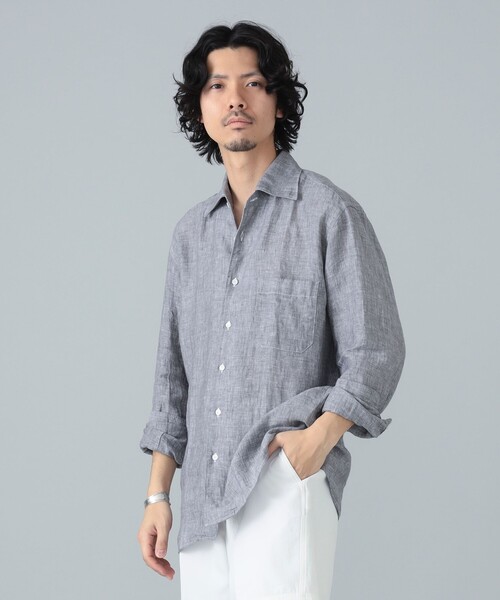 ORIAN オリアン コットンリネンオーバーシャツ ORIAN / リネンコットン プルオーバー シャツ（シャツ/ブラウス