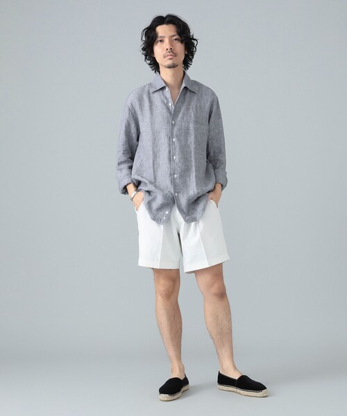 【ビームス別注】ORIAN（オリアン）リネンコットン シャツ Mサイズ 2回着用 ビームス別注】ORIAN（オリアン）リネンコットン シャツ Mサイズ