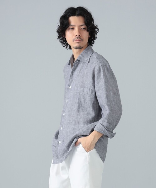 【ビームス別注】ORIAN（オリアン）リネンコットン シャツ Mサイズ 2回着用 ORIAN シャツ 「別注」ORIAN / リネンコットン ワンピースカラー